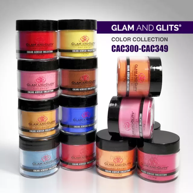 Glam and Glits - Color Acrylic Collection Color Powder 1oz *Choose 1* (CA)