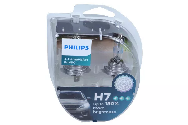 PHILIPS H7 Xtreme Vision Pro +150% Light Bulbs Headlamp 3600K Globes extreme ADR
