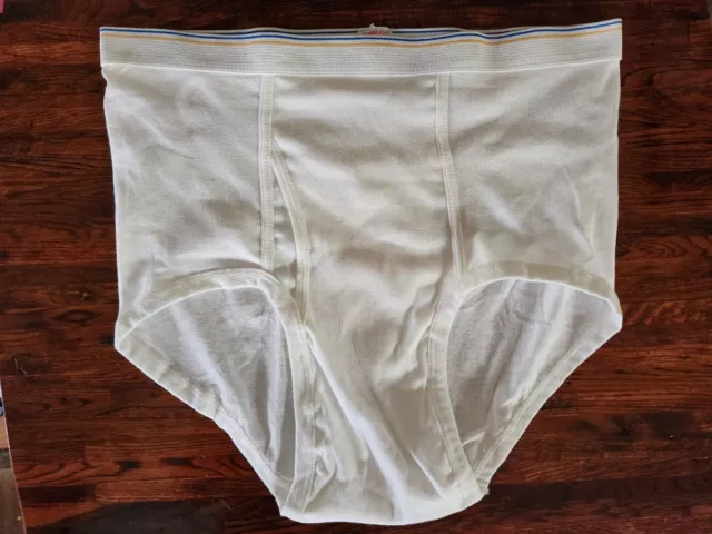 Vintage Fruit Of The Loom Mens Underwear Size 42-44  Blue Gold Waistband