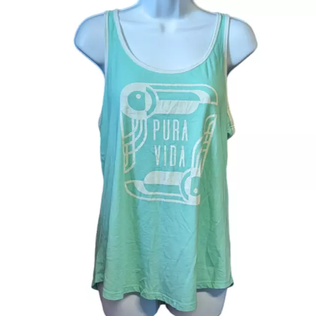 Old Navy Tank Top Athletic Relaxed Fit Pura Vida Pure Life Women's Size Medium