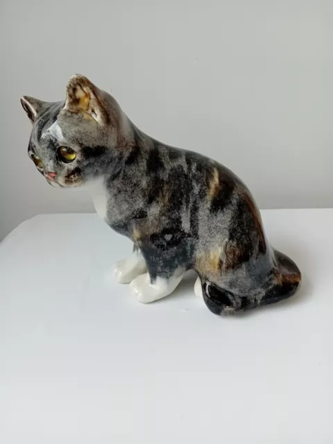 Vintage Winstanley Grey & White Tabby Cat Size 3 Signed