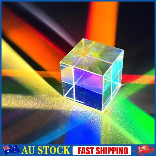 Rainbow Prism with Paper Box Physics Gift Home Decor for Teaching Light Spectrum