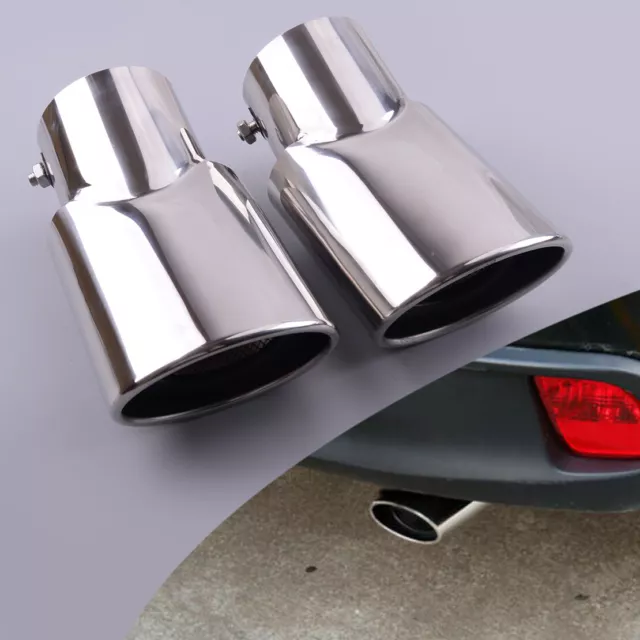 2x Stainless Steel Exhaust Pipe Tip Tail Muffler Fit For Toyota Highlander 20-21