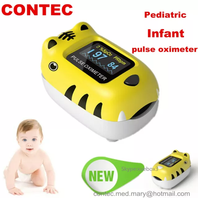 Pediatric Fingertip Pulse Oximeter Child SPO2 Monitor PR Infant Blood Oxygen kid