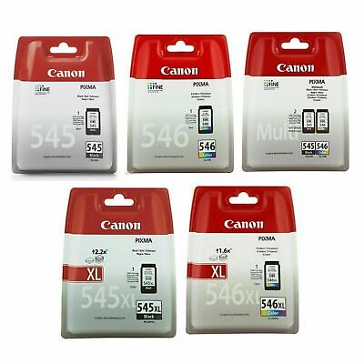 Canon PG-545/CL-546 PG-545XL/CL-546XL BK/C/M/Y Multipack Ink Cartridges Lot