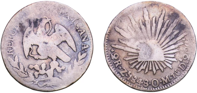 MEXICO 1848 ZS OM 2 Reales Silver (.903) F $40.63 - PicClick CA