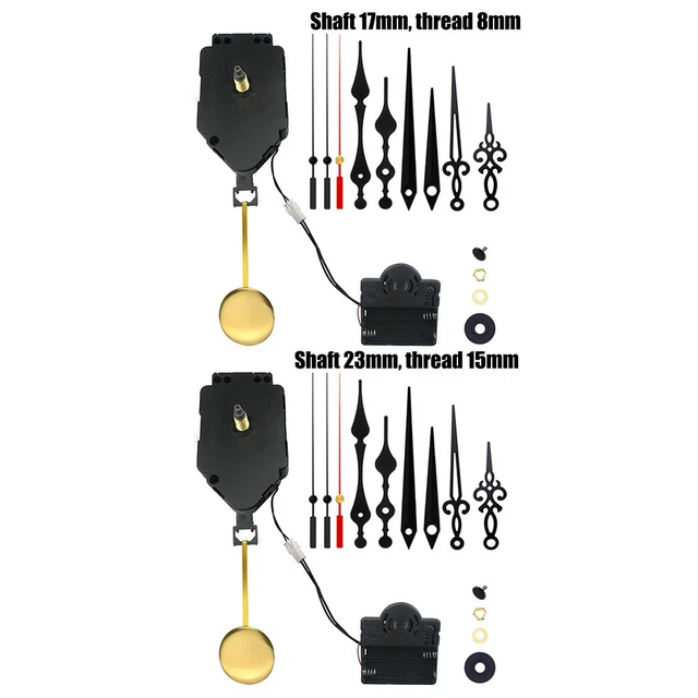 QUARTZ COMPLETE PENDULUM Clock Drive Unit Movement Mechanism & Metal ...
