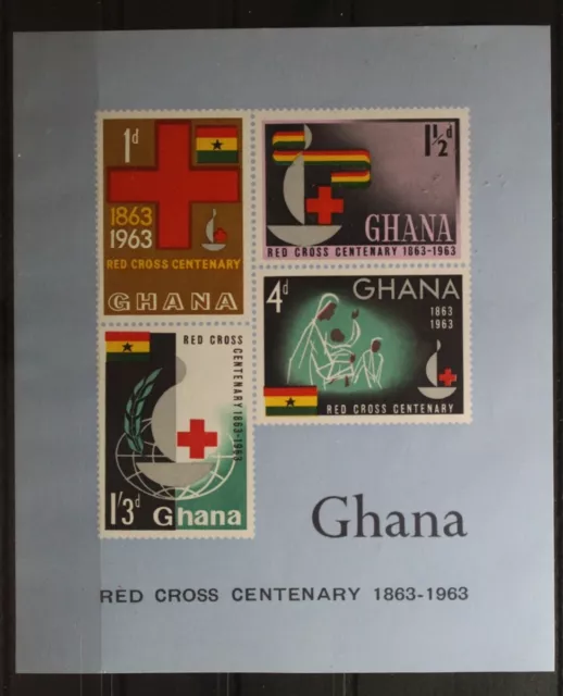 Ghana Block 8 with 145-148 Mint #TT891