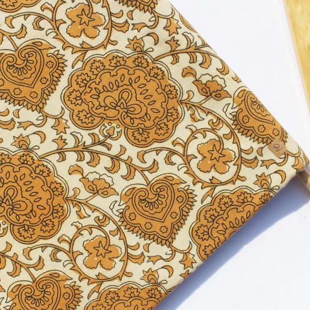 Indien Fleur Coton Imprimé Artisanat de Couture Tissu Par 4.6m Course Dress