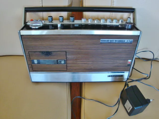 Vintage Grundig Concert-Boy C340 portable radio cassette recorder 1969