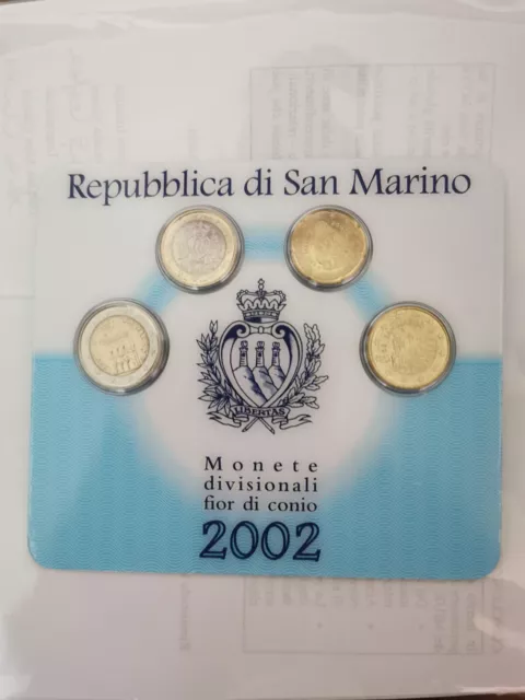 Euro Repubblica di San Marino 2002 set Serie divisionali in confezione Zecca