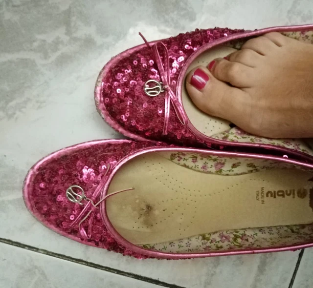 SCARPE BALERINE CIABATTE Donna Usate in Vera Pelle EUR 5 99