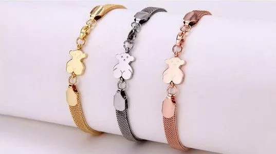 Pulsera , Acero Inox. Oro Laminado 18Kt, Varios Colores - Hermosas!