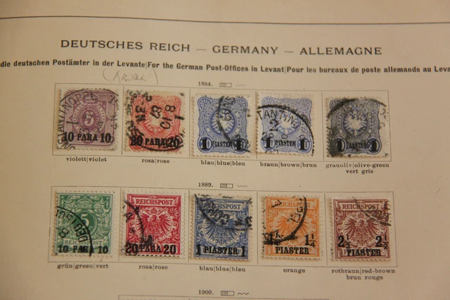 Schöne Sammlung Deutsche Auslandspost Türkei auf Schaubek, Kolonien, hoher KW