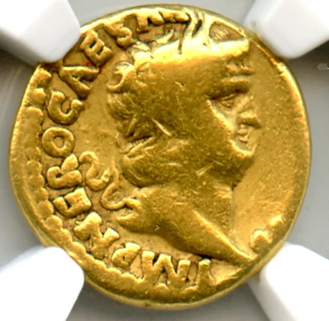 Rome, Nero AV Aureus Gold Ancient Roman Coin 54-68 AD, Certified NGC Very Good !