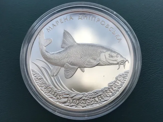 Ukraine 10 griven The Dnieper Barbel  Silver 2018