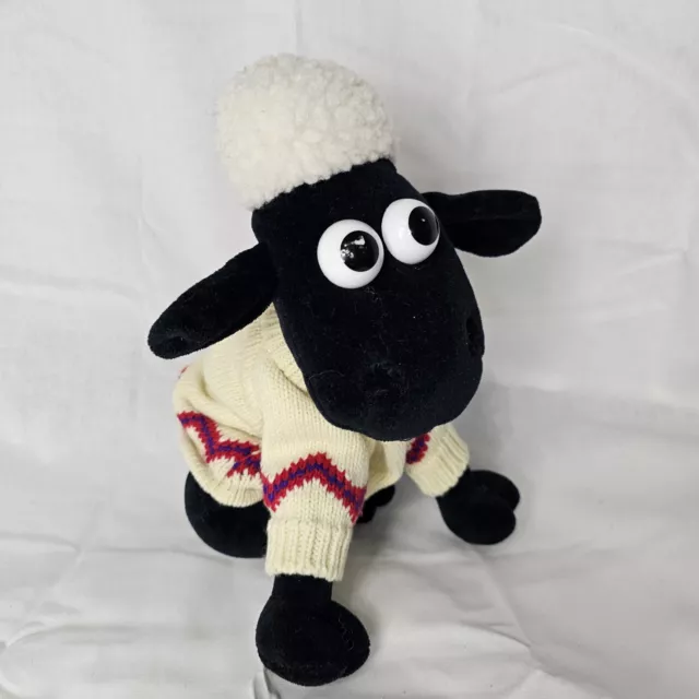 Shaun The Sheep Soft Toy Wallace & Gromit Born to Play Aardman 10” Vintage