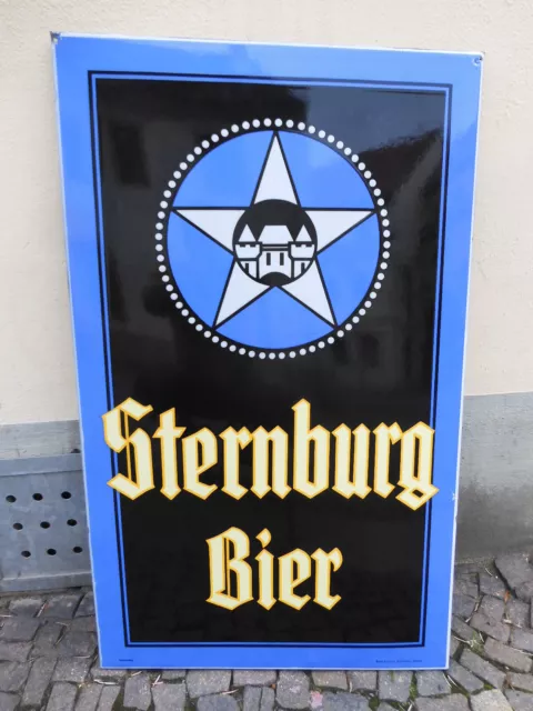 Altes Emailschild "Sternburg Bier" um 1930-1935, 55 x 89,5 cm, Super Zustand !!!