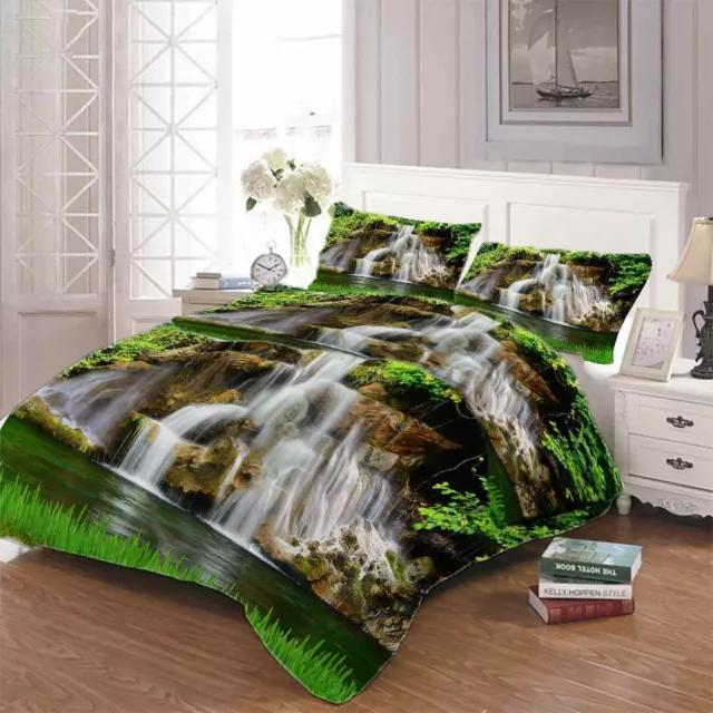 Brown Rock Grass 3D Printing Duvet Quilt Doona Covers Pillow Case Bedding Sets