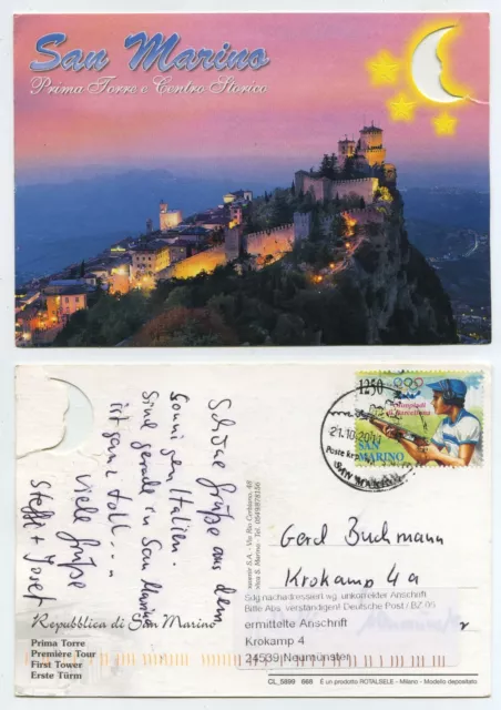 61064 - San Marino - Primo Torre - Ansichtskarte, gelaufen