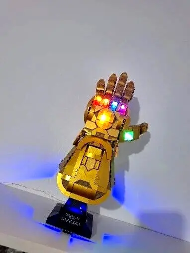 Infinity Gauntlet Thanos Right Hand Glove with Led Light Building Bricks Stone