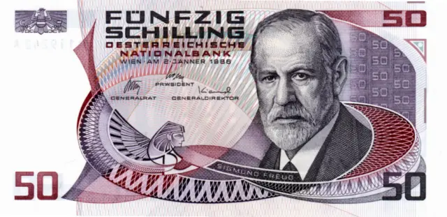 AUSTRIA 50 Schilling 1986 UNC Banknotes P-149 Prefix P Suffix A Paper Money
