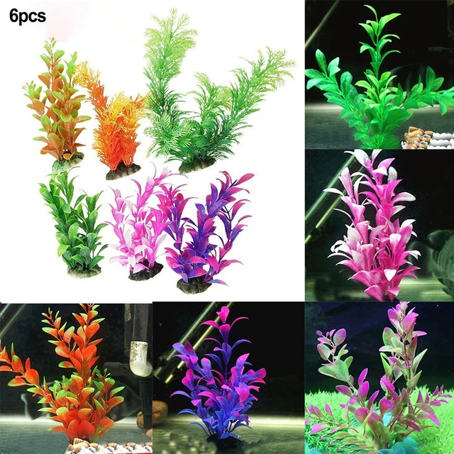Pianta artificiale erba acquatica parti serbatoio accessori 16 cm decorazione alghe 3