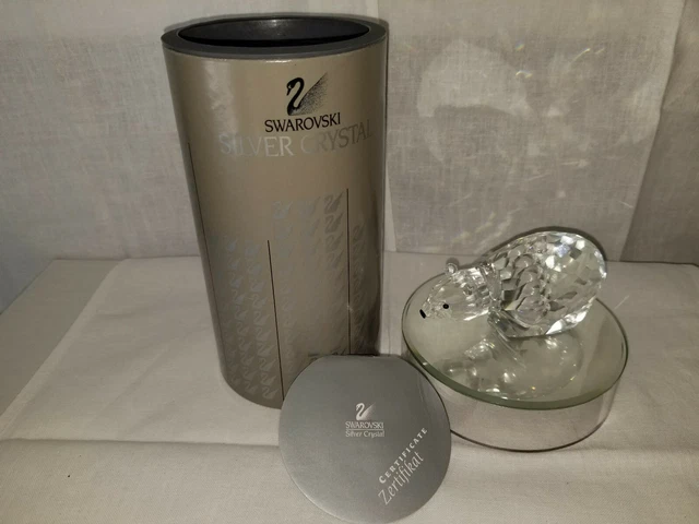 Swarovski Crystal Polar Bear in Original Box-Complete, Excellent 7610 000 001