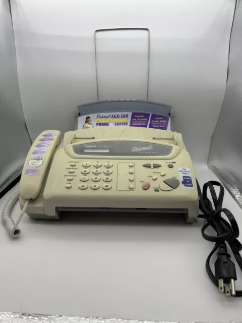 Brother Personal FAX 560 Plain Paper Fax Facsimile Machine Copier Tested working