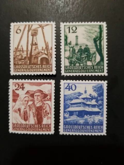 Germany 1944 Occupied Poland General Government Wwii Never Issued Replica Set