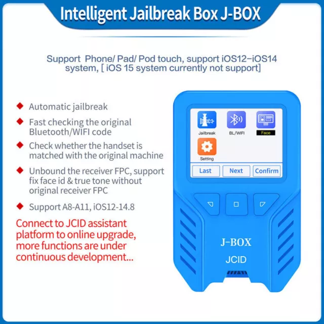 J-BOX Unlock box Automatic iOS Jailbreak & Flash Tools for bypass ID Icloud rort J-BOX Unlock box Automatic iOS Jailbreak & Flash Tools for bypass ID Icloud rort
