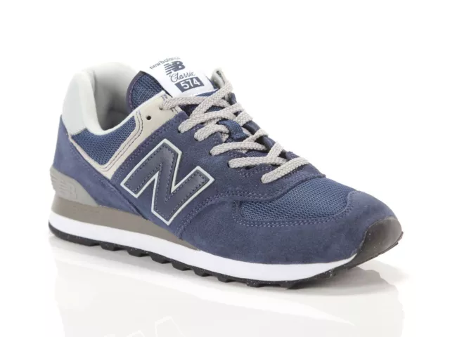 Scarpe da Uomo New Balance 574 Classic Sneakers Sportive Navy Blue Grigio Grey