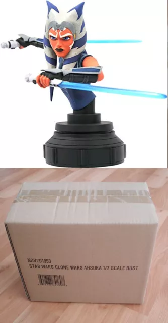 Star Wars Gentle Giant AHSOKA TANO Clone Wars Mini Bust 1:7 Scale in Sealed Box