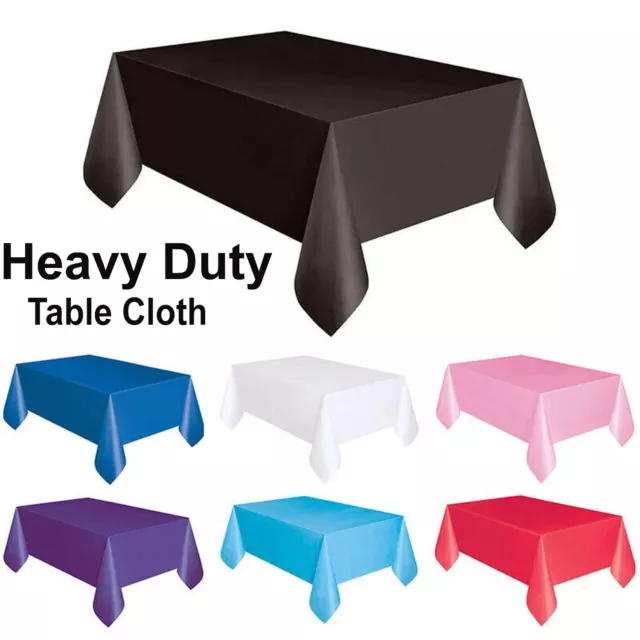 Reusable Plastic Table Cloth table Cover Rectangle Cover Wedding Birthday Party