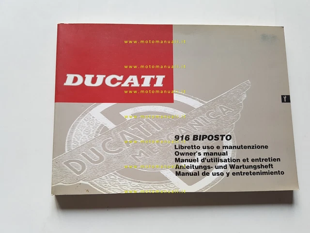 Ducati 916 Biposto 1994 manuale uso manutenzione libretto originale