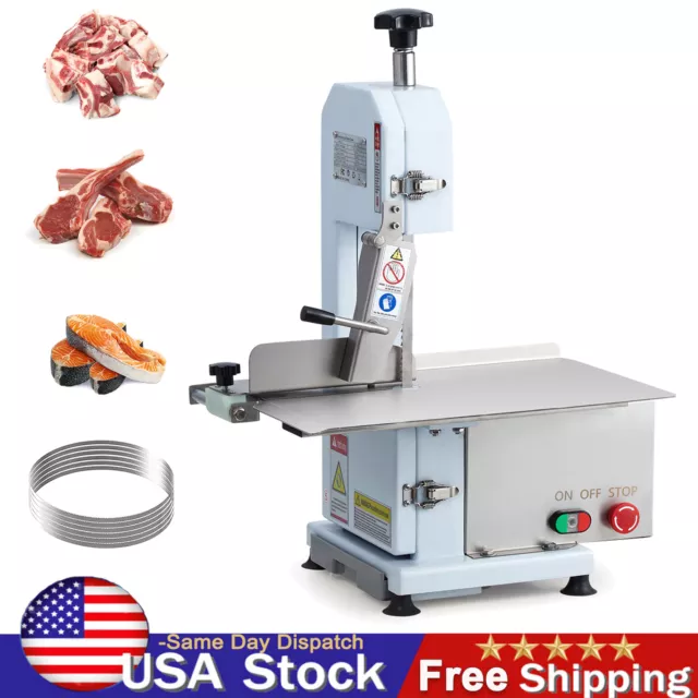 New 550W Electric Meat Bone Saw Machine Frozen Meat Bandsaw Cutter Commercial