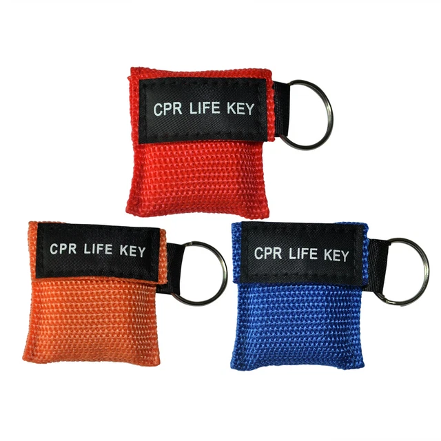 FIRST AID RESUSCITATION CPR Life Key Barrier Face shields Keyring Mouth