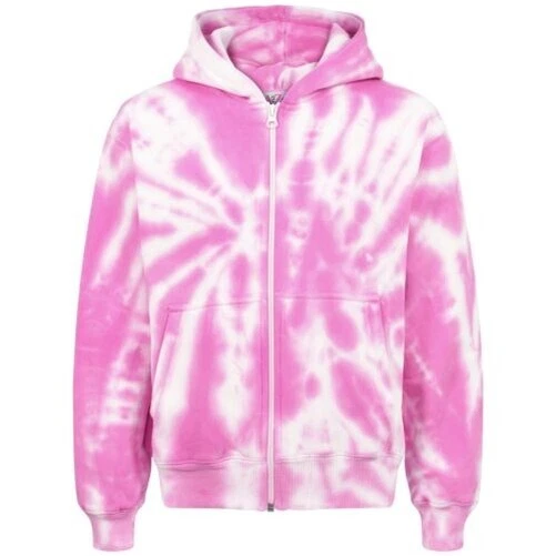 Bambine Stampa Rosa Cappuccio Pile Zip Stile Cerniera Età 5-13 Anni