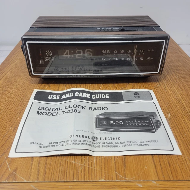 VINTAGE GE GENERAL Electric AM/FM Digital Clock Radio 74305 WORKS 49.
