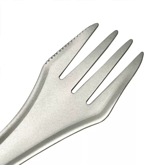 Titanium Spork Cutlery Tool Fork Spoon Knife Lightweight Outdoor Camping Hiking 2