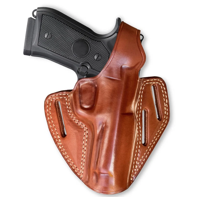 THREE SLOT PANCAKE Holster Fits, Beretta 92A1 9mm w/Rail 4.9'' Barrel R