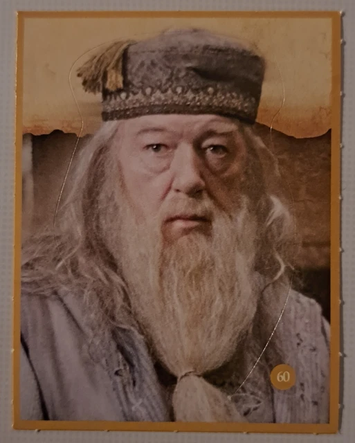 STICKER HARRY POTTER Super U 2022 n° 60 Albus Dumbledore Michael Gambon