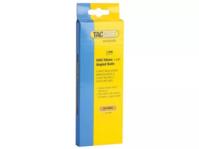 Tacwise - 500 Lot de clous coudés calibre 18 de calibre 18 de 30mm