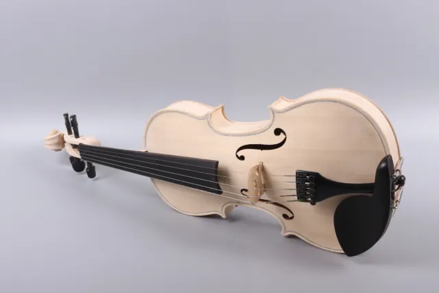 5 string 4/4 violin unfinished White Violin Ebony Fittings Maple spruce wood