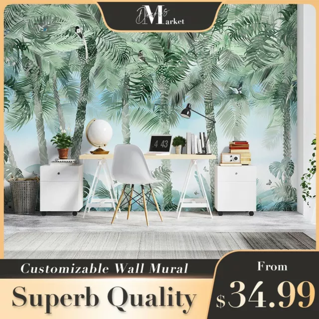 Tropical Trees Forest Jungle 3D Wall Mural Australia Removable Wallpaper Murals