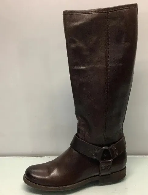 FRYE Phillip Harness Women's Tall Boot Soft Vintage Leather Size 6M. MSRP $378.. 3