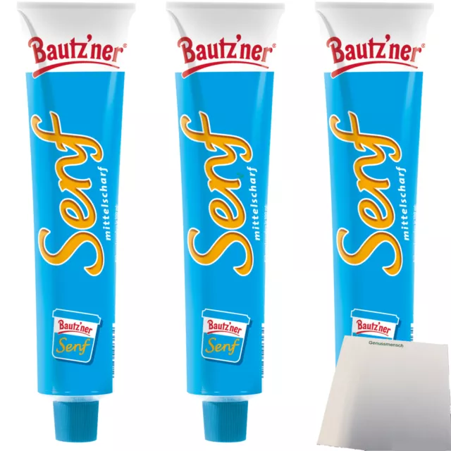 Bautzner Senf mittelscharf 3er Pack 3x200ml Tube usy Block