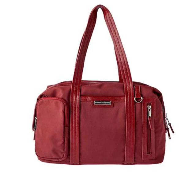 Samantha Brown TO GO Multi Compartment Travel Tote MEDIUM Size !!  BURGUNDY  nwt