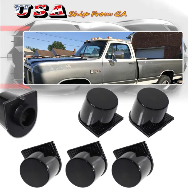 5PCS Smoked Roof Cab Running Lamp Lens For 1974-93 Dodge D100 150 250 350 Trucks