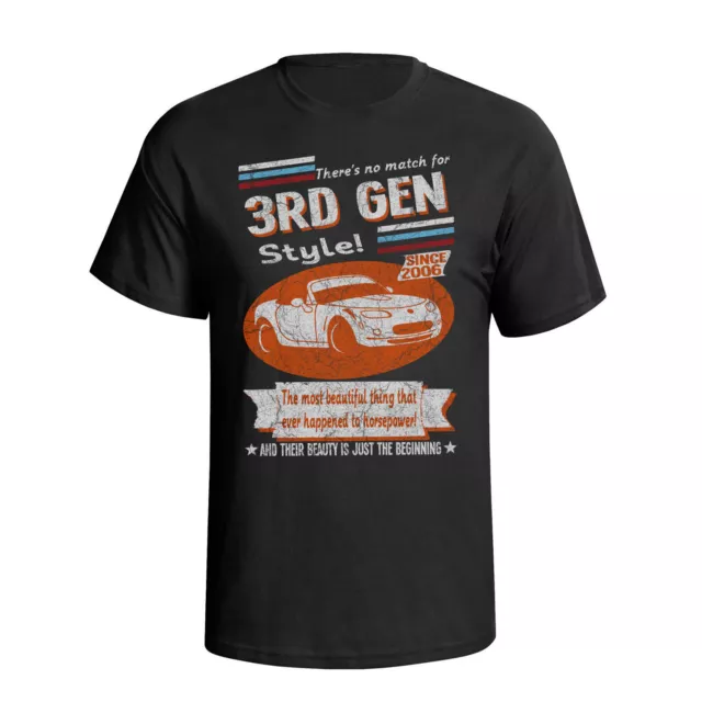 Herren Mazda MX5 3. Gen Bio Baumwolle T-Shirt Retro-Stil Auto umweltfreundlich Geschenk